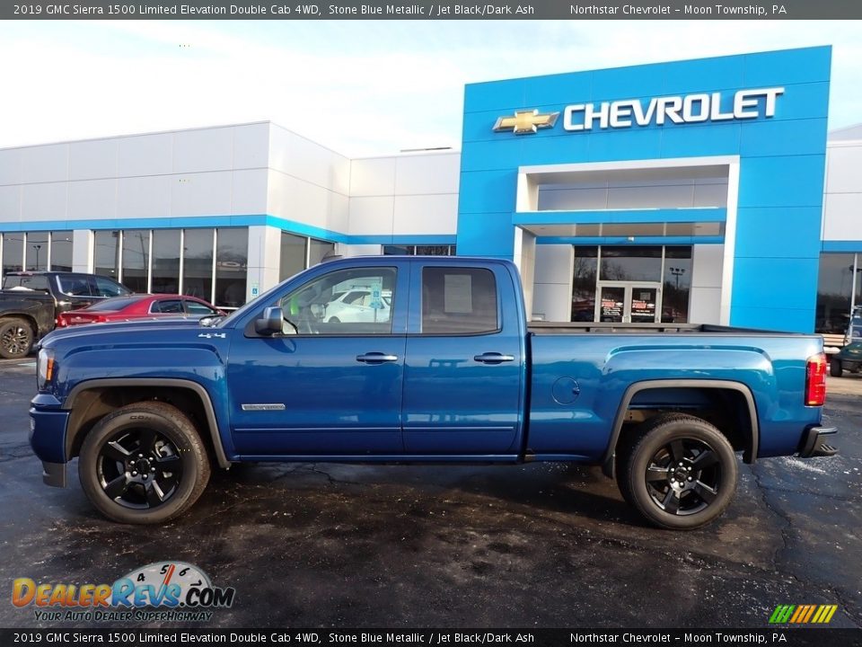 2019 GMC Sierra 1500 Limited Elevation Double Cab 4WD Stone Blue Metallic / Jet Black/Dark Ash Photo #3