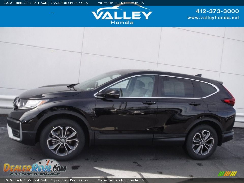 2020 Honda CR-V EX-L AWD Crystal Black Pearl / Gray Photo #2