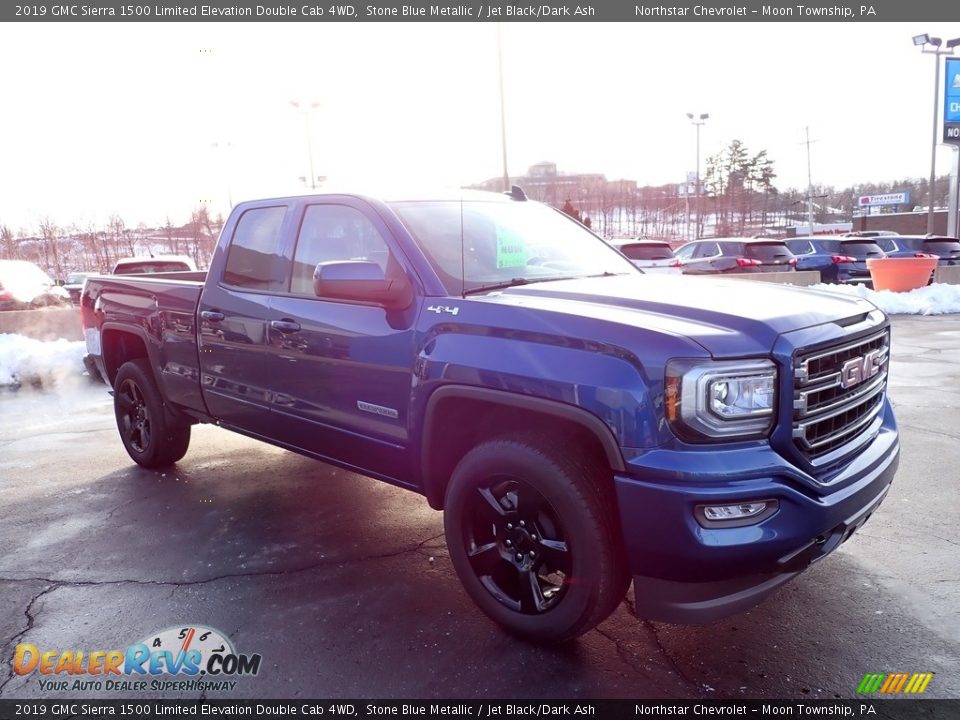 2019 GMC Sierra 1500 Limited Elevation Double Cab 4WD Stone Blue Metallic / Jet Black/Dark Ash Photo #10