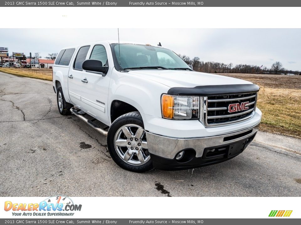 2013 GMC Sierra 1500 SLE Crew Cab Summit White / Ebony Photo #1