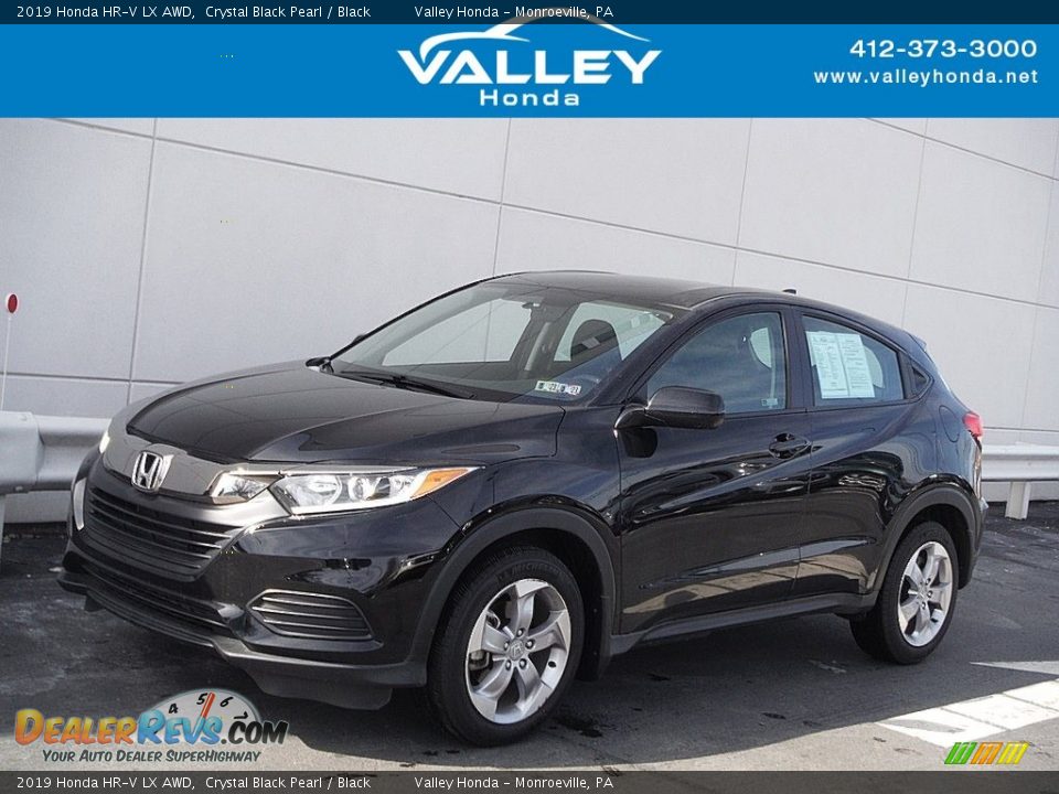 2019 Honda HR-V LX AWD Crystal Black Pearl / Black Photo #1
