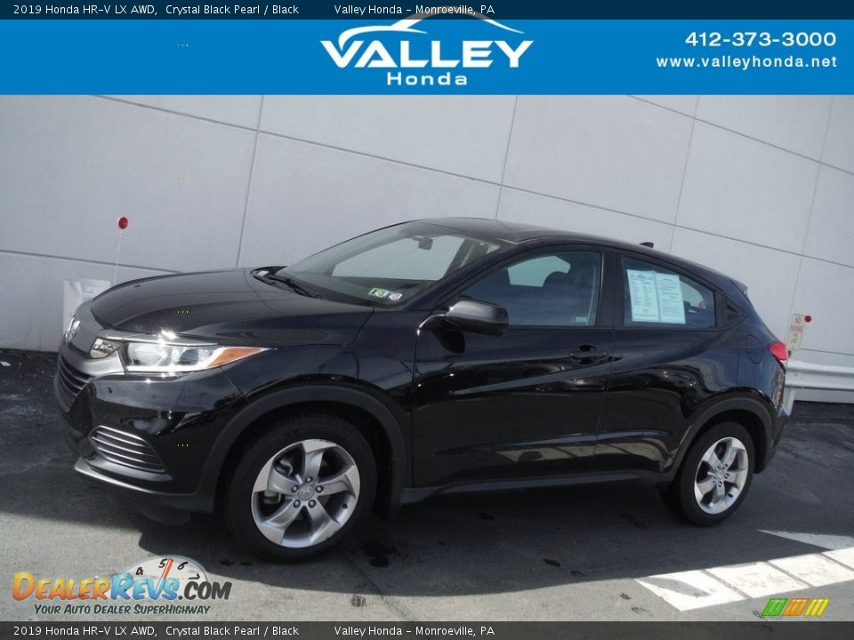2019 Honda HR-V LX AWD Crystal Black Pearl / Black Photo #2
