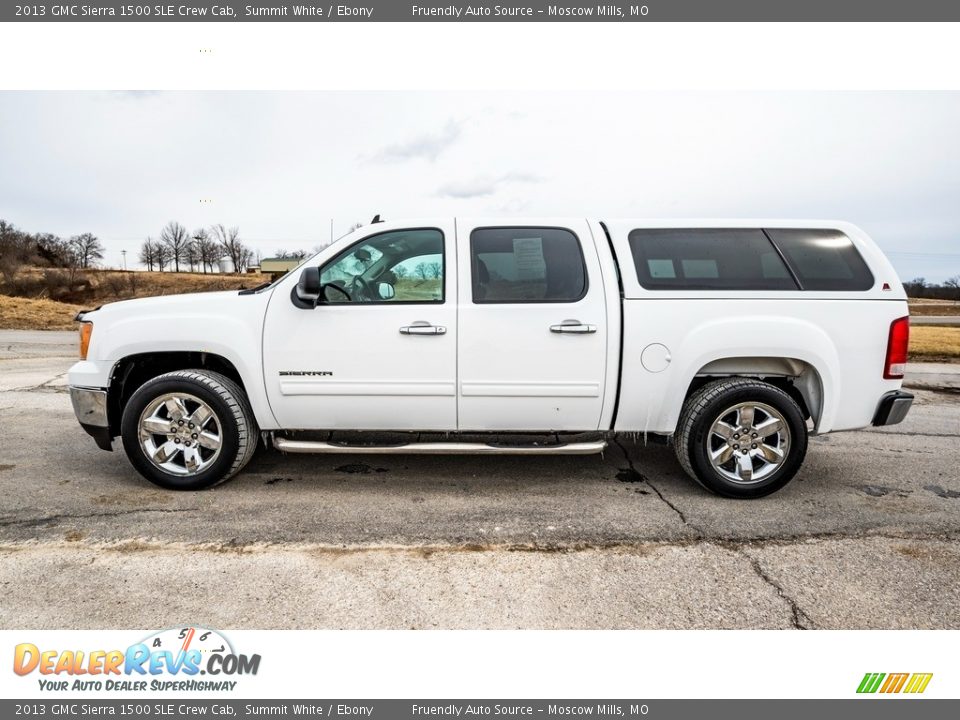 2013 GMC Sierra 1500 SLE Crew Cab Summit White / Ebony Photo #7