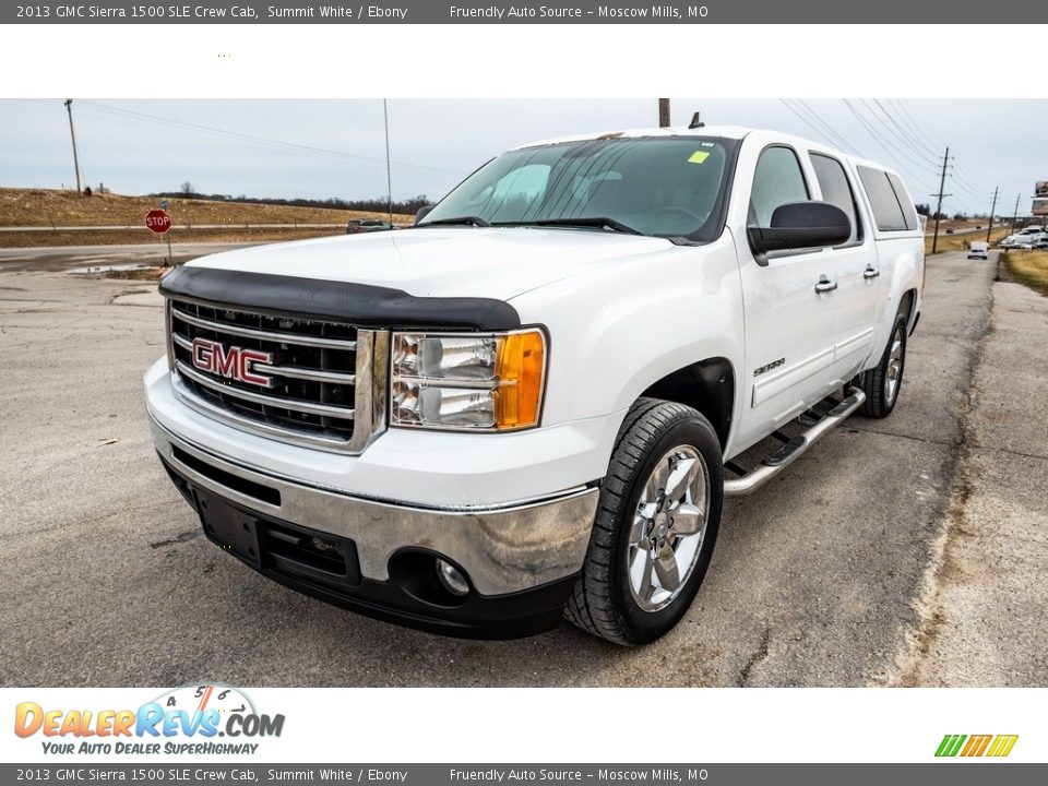 2013 GMC Sierra 1500 SLE Crew Cab Summit White / Ebony Photo #8