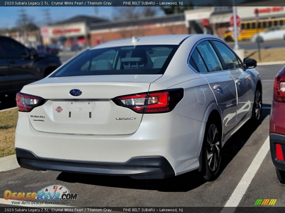 2020 Subaru Legacy 2.5i Crystal White Pearl / Titanium Gray Photo #4