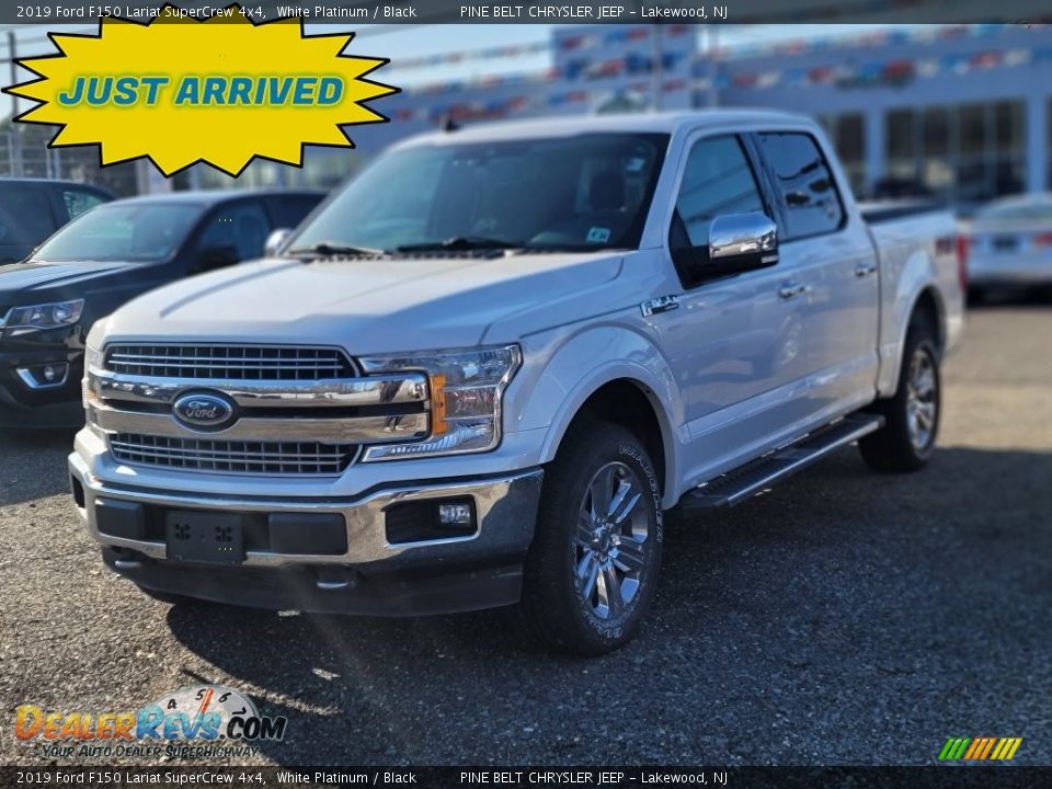 2019 Ford F150 Lariat SuperCrew 4x4 White Platinum / Black Photo #1