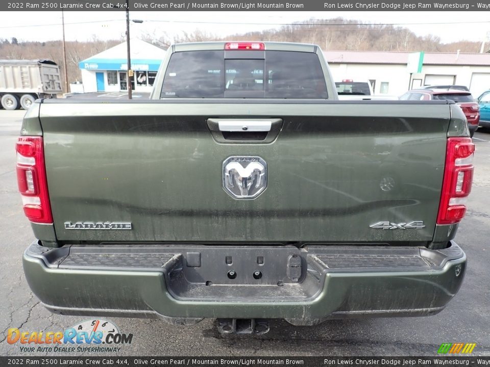 2022 Ram 2500 Laramie Crew Cab 4x4 Olive Green Pearl / Mountain Brown/Light Mountain Brown Photo #4