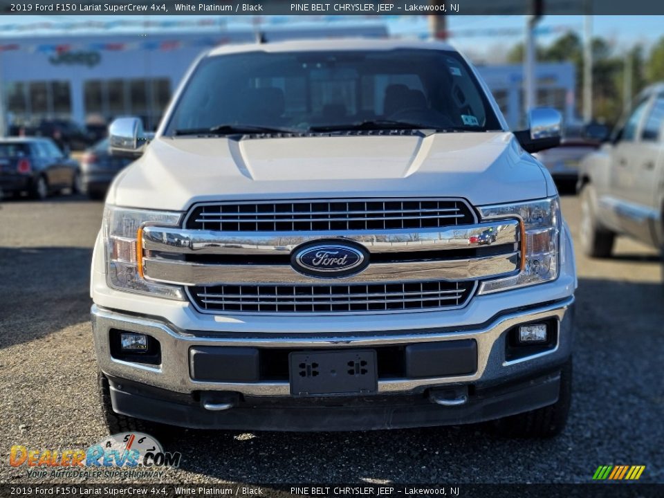 2019 Ford F150 Lariat SuperCrew 4x4 White Platinum / Black Photo #2