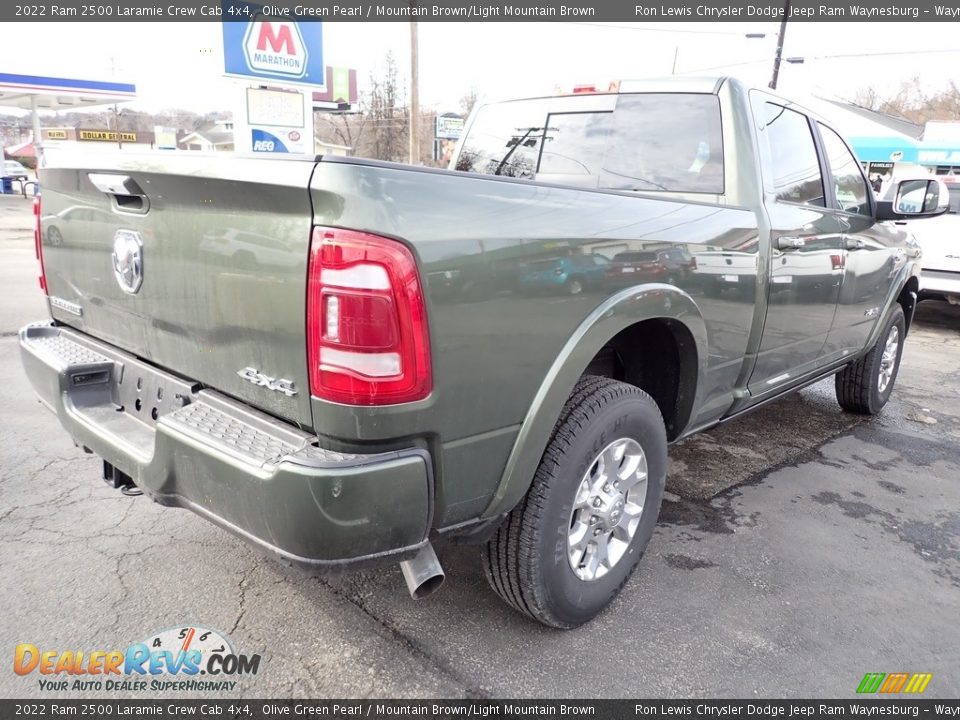2022 Ram 2500 Laramie Crew Cab 4x4 Olive Green Pearl / Mountain Brown/Light Mountain Brown Photo #5