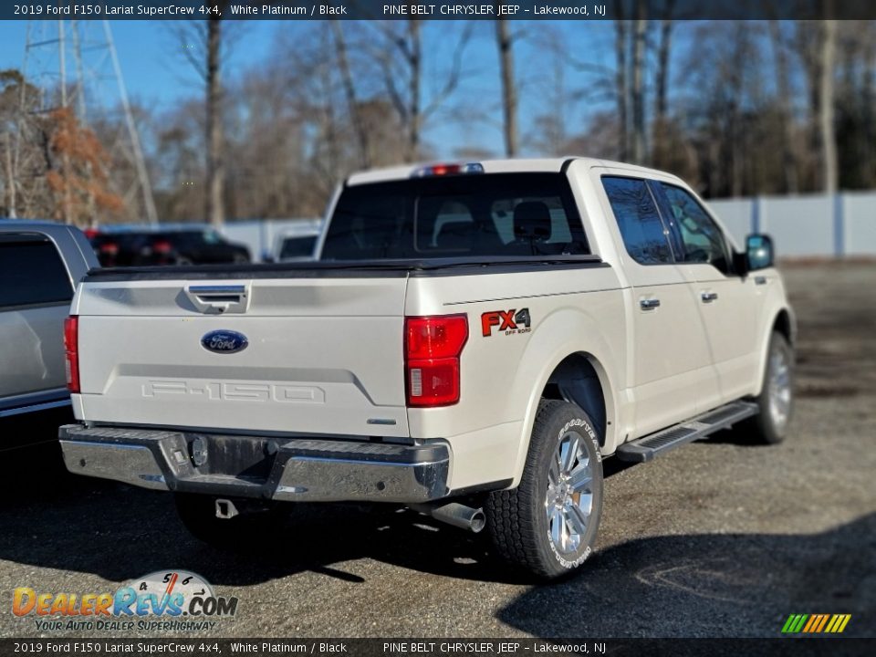 2019 Ford F150 Lariat SuperCrew 4x4 White Platinum / Black Photo #3
