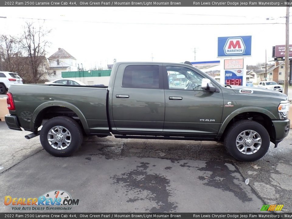 2022 Ram 2500 Laramie Crew Cab 4x4 Olive Green Pearl / Mountain Brown/Light Mountain Brown Photo #6
