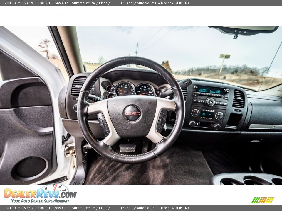 2013 GMC Sierra 1500 SLE Crew Cab Summit White / Ebony Photo #27