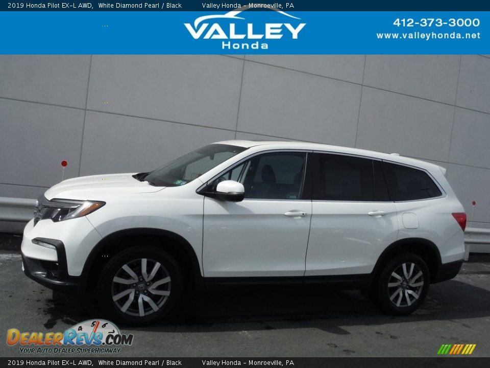 2019 Honda Pilot EX-L AWD White Diamond Pearl / Black Photo #2