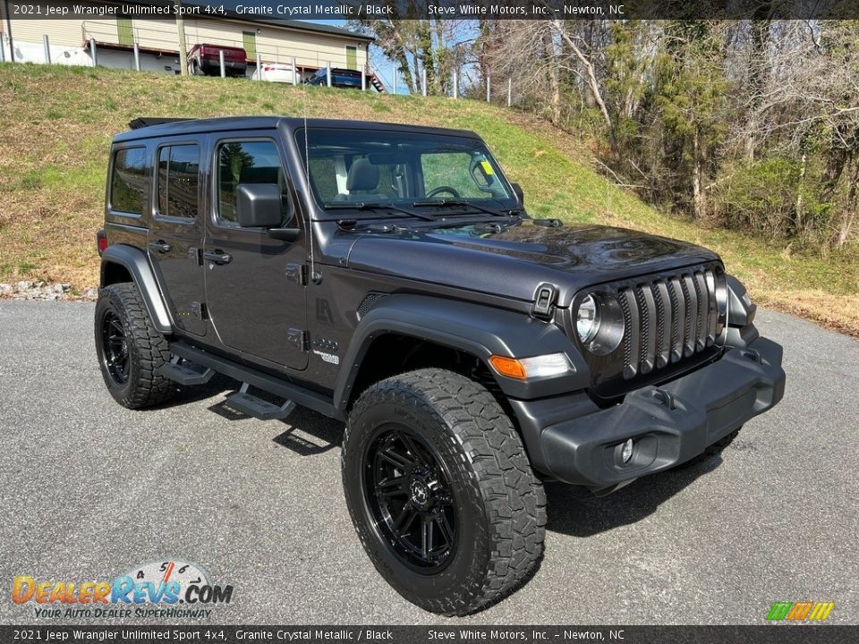 2021 Jeep Wrangler Unlimited Sport 4x4 Granite Crystal Metallic / Black Photo #6