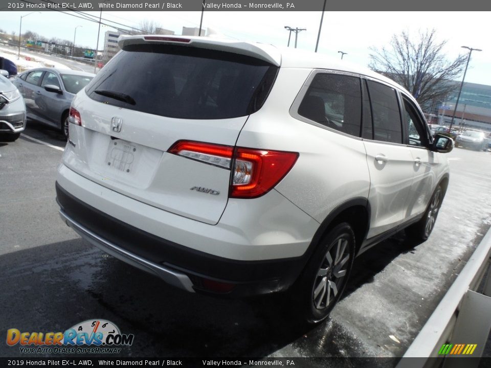 2019 Honda Pilot EX-L AWD White Diamond Pearl / Black Photo #7
