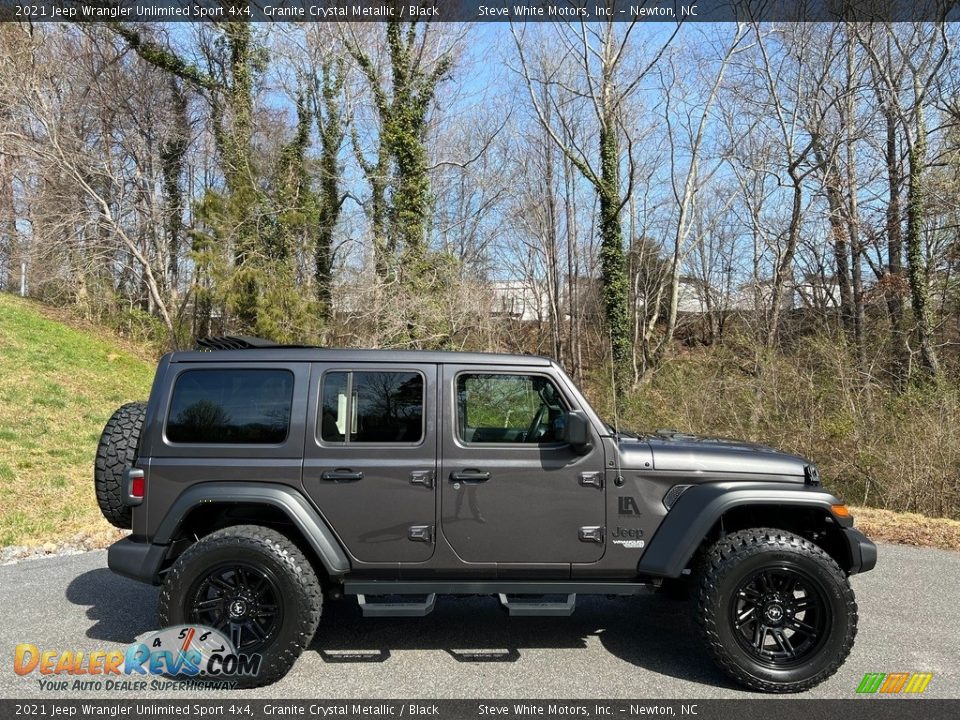 2021 Jeep Wrangler Unlimited Sport 4x4 Granite Crystal Metallic / Black Photo #7