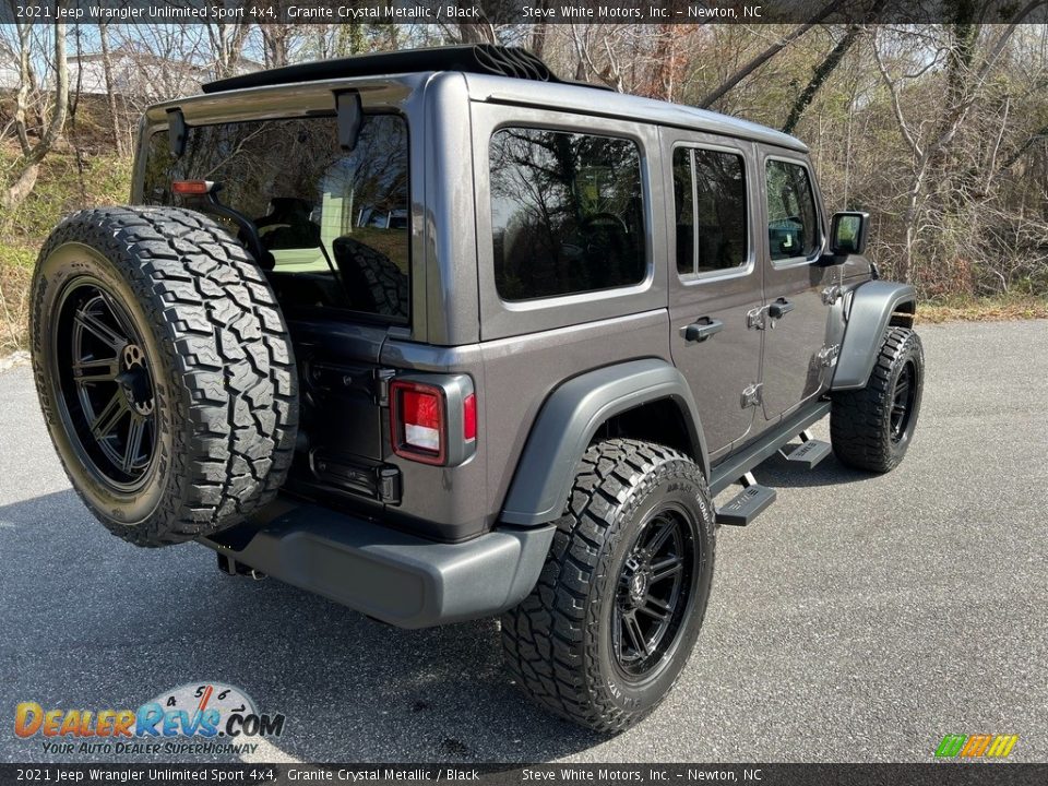 2021 Jeep Wrangler Unlimited Sport 4x4 Granite Crystal Metallic / Black Photo #8