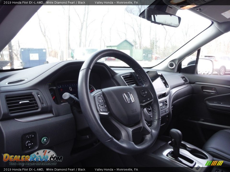 2019 Honda Pilot EX-L AWD White Diamond Pearl / Black Photo #14
