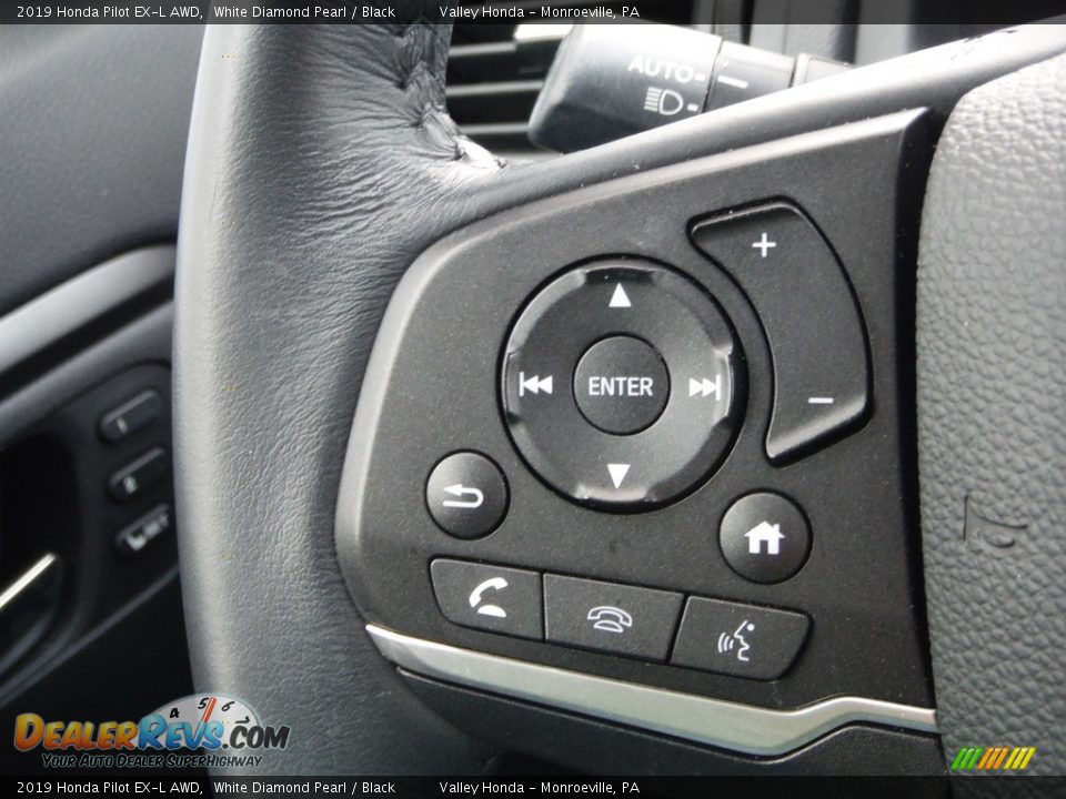 2019 Honda Pilot EX-L AWD White Diamond Pearl / Black Photo #26
