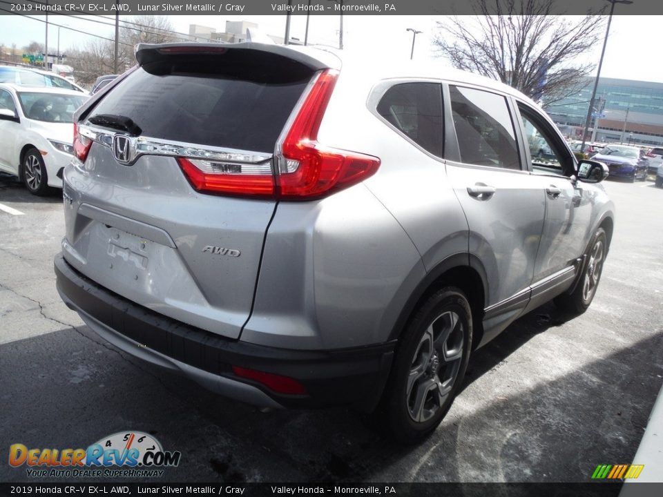 2019 Honda CR-V EX-L AWD Lunar Silver Metallic / Gray Photo #7