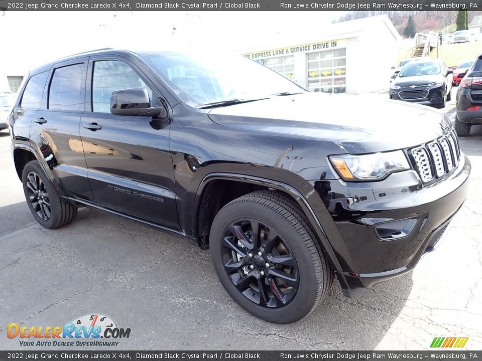 2022 Jeep Grand Cherokee Laredo X 4x4 Diamond Black Crystal Pearl / Global Black Photo #8