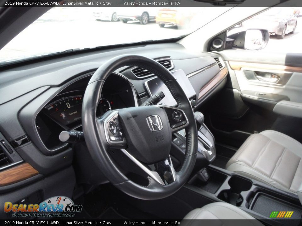 2019 Honda CR-V EX-L AWD Lunar Silver Metallic / Gray Photo #15