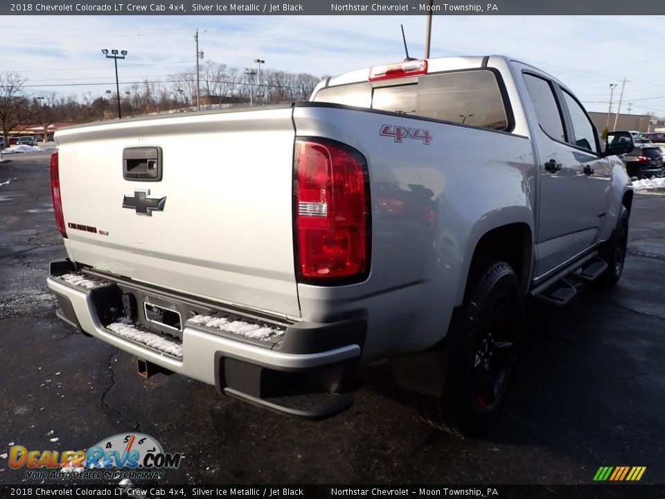 2018 Chevrolet Colorado LT Crew Cab 4x4 Silver Ice Metallic / Jet Black Photo #7