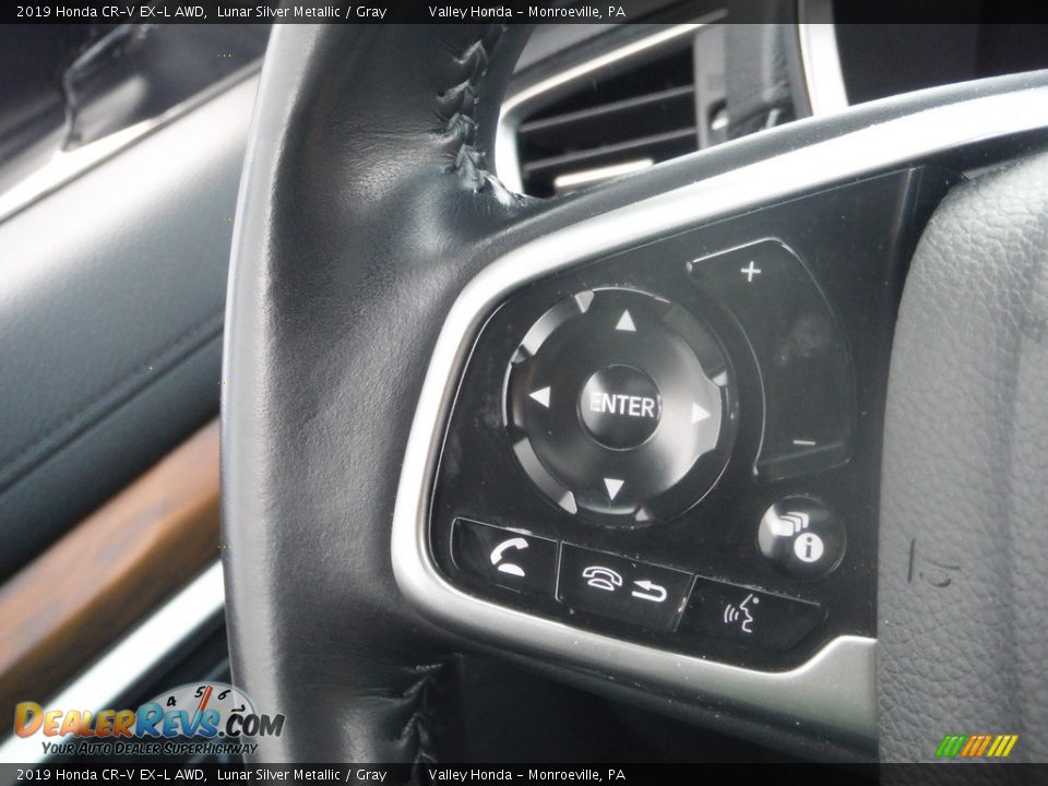 2019 Honda CR-V EX-L AWD Lunar Silver Metallic / Gray Photo #25