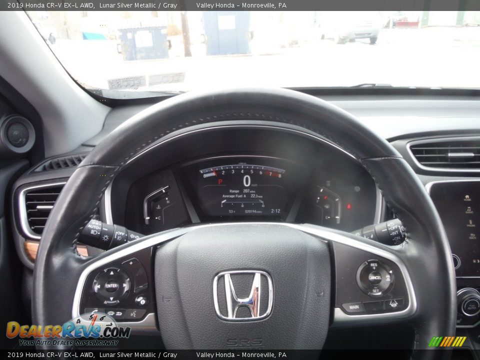 2019 Honda CR-V EX-L AWD Lunar Silver Metallic / Gray Photo #27