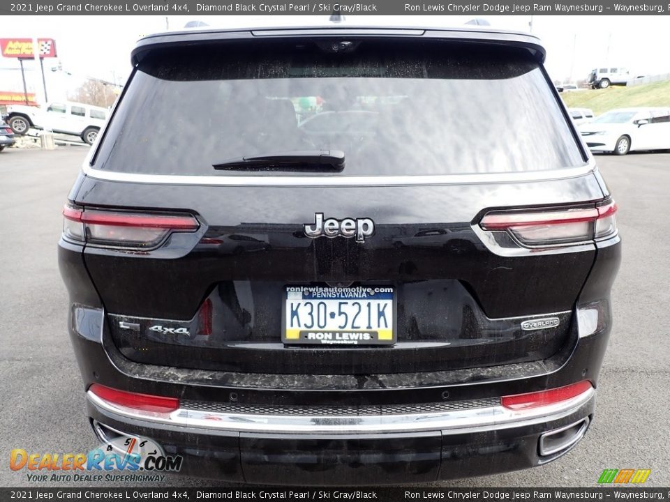 2021 Jeep Grand Cherokee L Overland 4x4 Diamond Black Crystal Pearl / Ski Gray/Black Photo #4