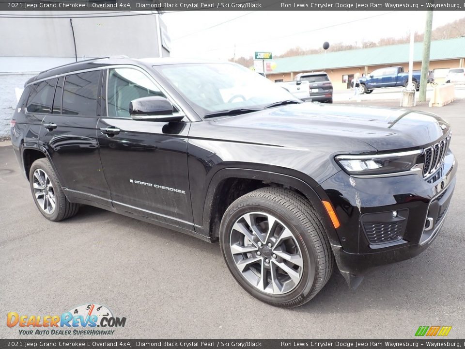 2021 Jeep Grand Cherokee L Overland 4x4 Diamond Black Crystal Pearl / Ski Gray/Black Photo #8