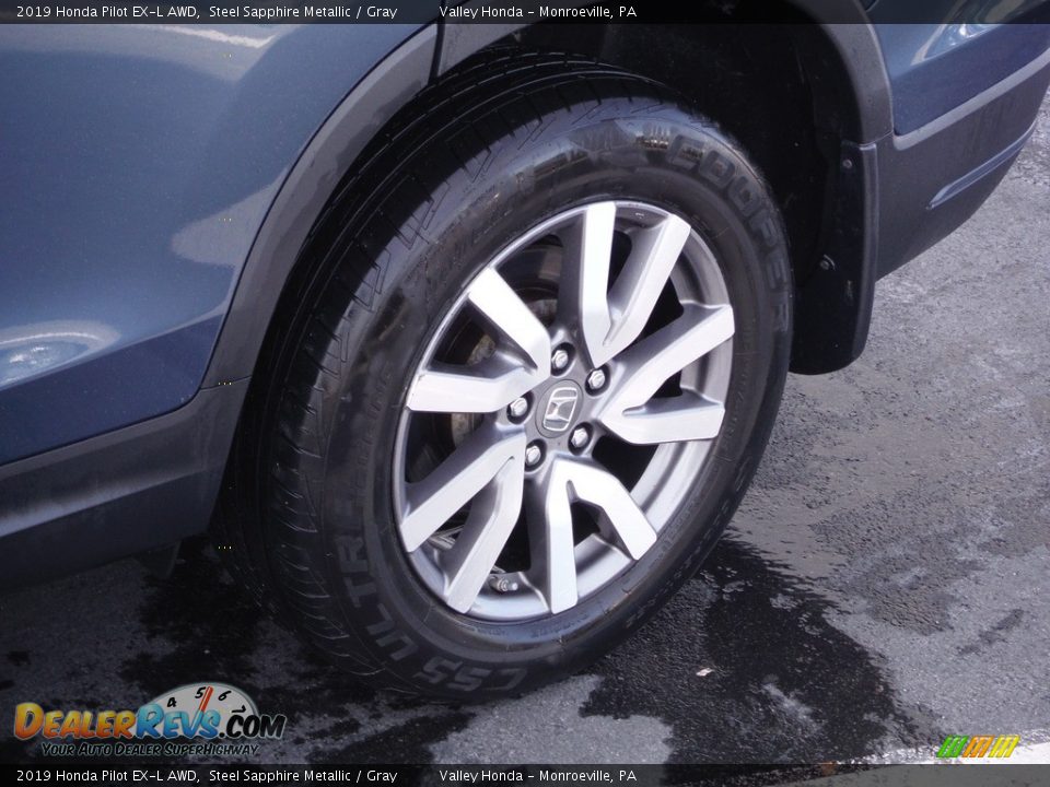 2019 Honda Pilot EX-L AWD Steel Sapphire Metallic / Gray Photo #3