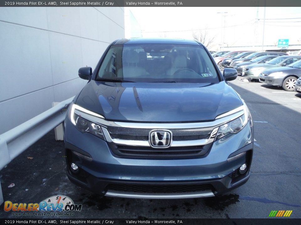 2019 Honda Pilot EX-L AWD Steel Sapphire Metallic / Gray Photo #5