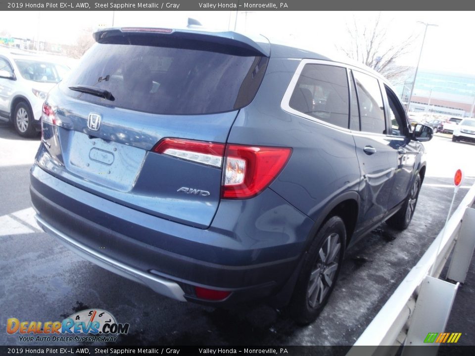 2019 Honda Pilot EX-L AWD Steel Sapphire Metallic / Gray Photo #7