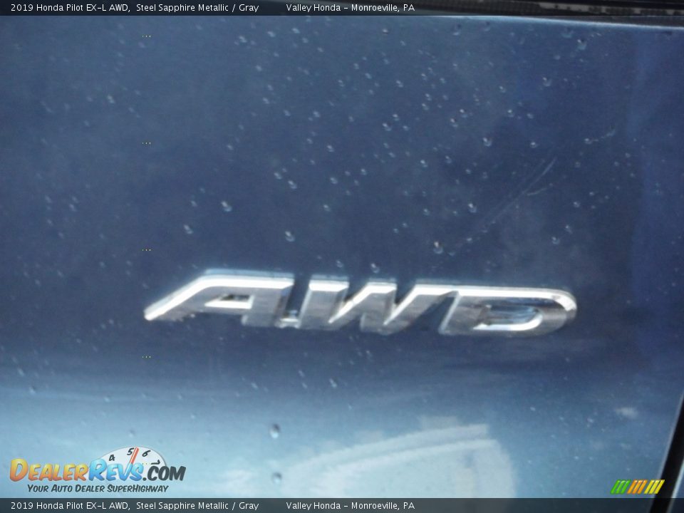 2019 Honda Pilot EX-L AWD Steel Sapphire Metallic / Gray Photo #8