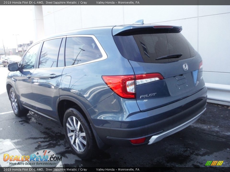 2019 Honda Pilot EX-L AWD Steel Sapphire Metallic / Gray Photo #10