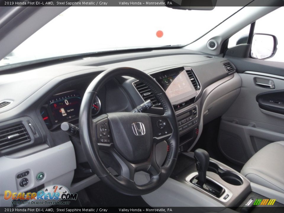 2019 Honda Pilot EX-L AWD Steel Sapphire Metallic / Gray Photo #12