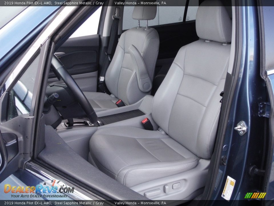 2019 Honda Pilot EX-L AWD Steel Sapphire Metallic / Gray Photo #15