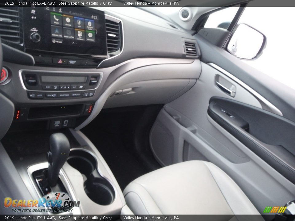 2019 Honda Pilot EX-L AWD Steel Sapphire Metallic / Gray Photo #17