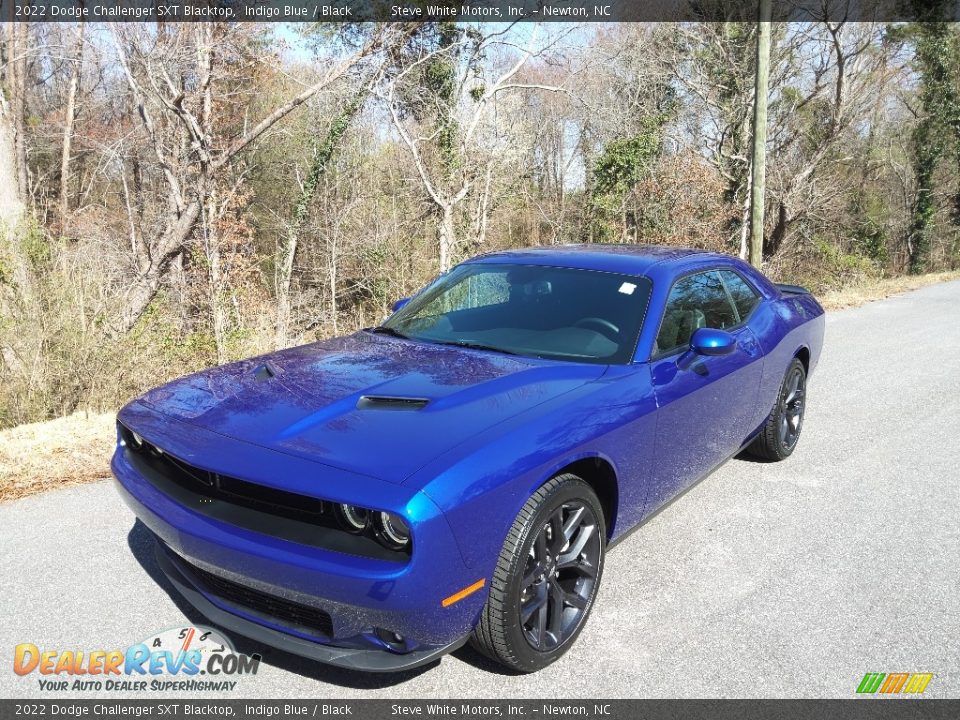 2022 Dodge Challenger SXT Blacktop Indigo Blue / Black Photo #2