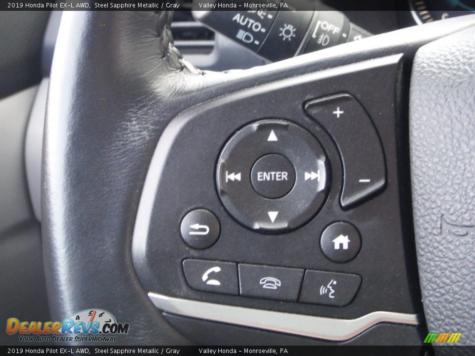 2019 Honda Pilot EX-L AWD Steel Sapphire Metallic / Gray Photo #22