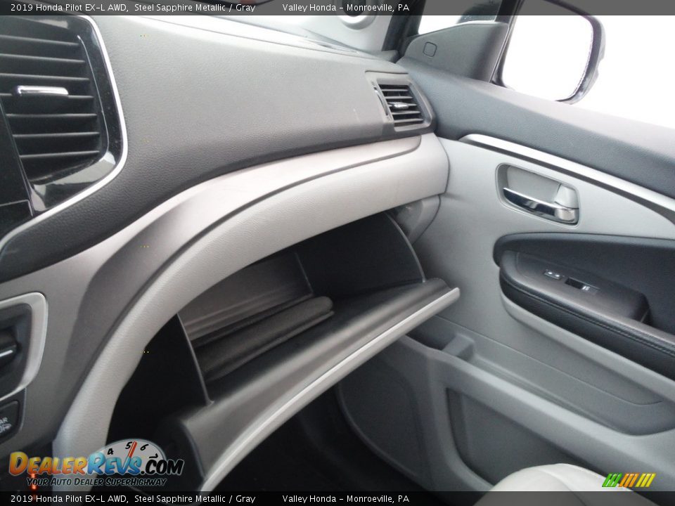 2019 Honda Pilot EX-L AWD Steel Sapphire Metallic / Gray Photo #25