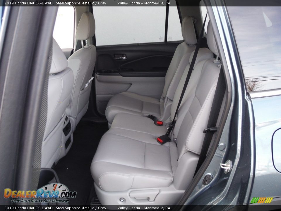 2019 Honda Pilot EX-L AWD Steel Sapphire Metallic / Gray Photo #26