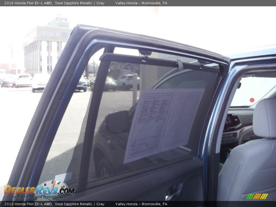 2019 Honda Pilot EX-L AWD Steel Sapphire Metallic / Gray Photo #27