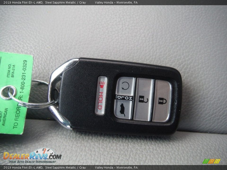 2019 Honda Pilot EX-L AWD Steel Sapphire Metallic / Gray Photo #31
