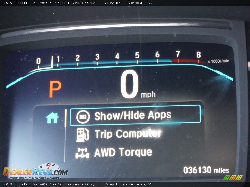 2019 Honda Pilot EX-L AWD Steel Sapphire Metallic / Gray Photo #34