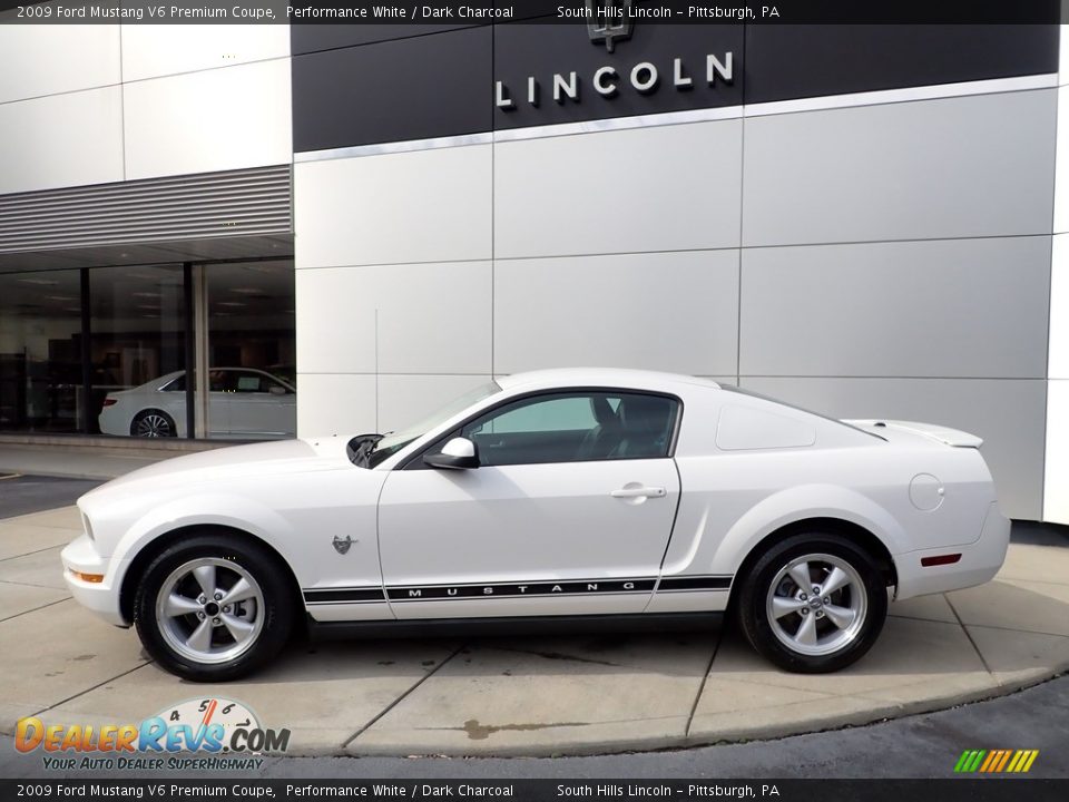 2009 Ford Mustang V6 Premium Coupe Performance White / Dark Charcoal Photo #2