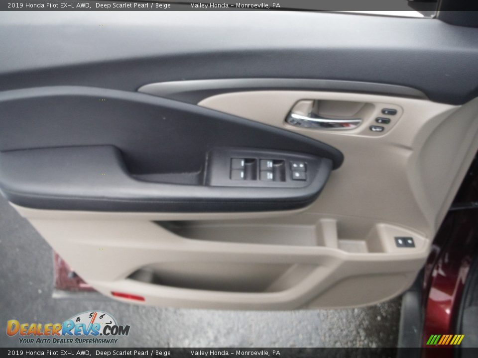 2019 Honda Pilot EX-L AWD Deep Scarlet Pearl / Beige Photo #11