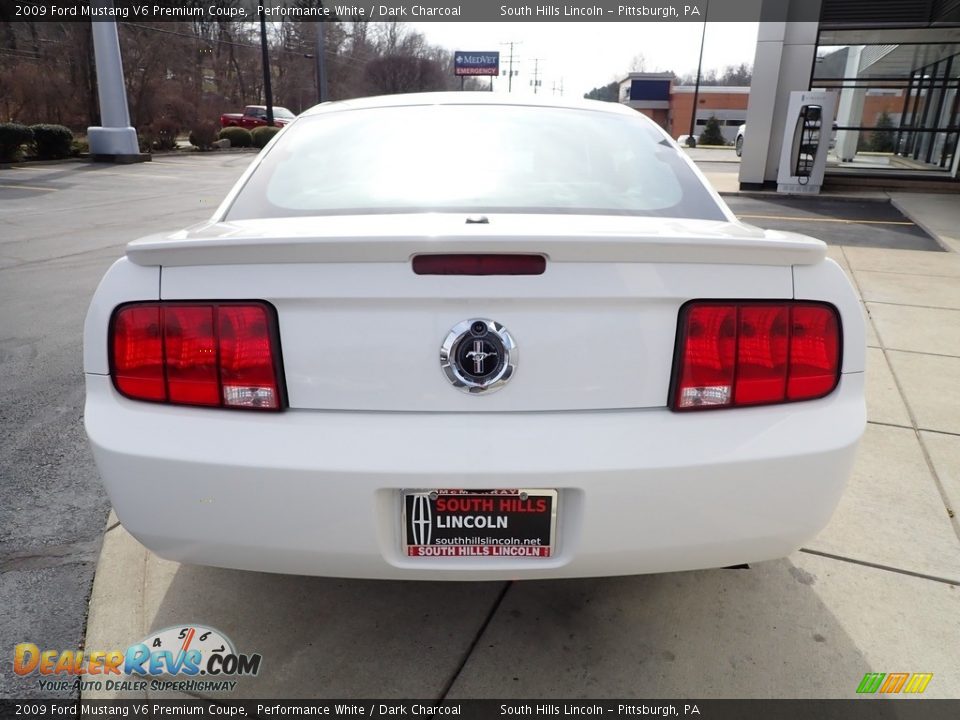 2009 Ford Mustang V6 Premium Coupe Performance White / Dark Charcoal Photo #4