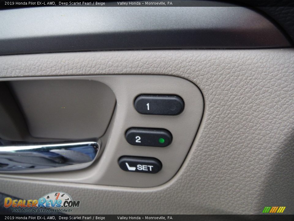 2019 Honda Pilot EX-L AWD Deep Scarlet Pearl / Beige Photo #12